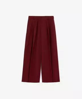 Брюки палаццо из костюмной ткани бордовые GLVR (M)