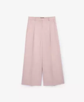 Брюки палаццо с высокой посадкой розовые GLVR