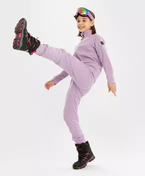 Брюки полуприлегающие фиолетовый для девочки Button Blue (104)