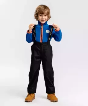 Брюки с флисовой подкладкой черные Button Blue (110)