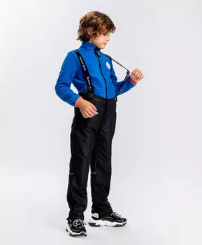 Брюки с флисовой подкладкой черные Button Blue (98)