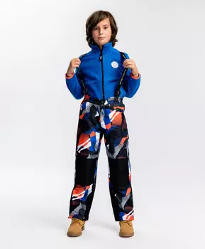 Брюки с флисовой подкладкой мультицвет Button Blue (98)