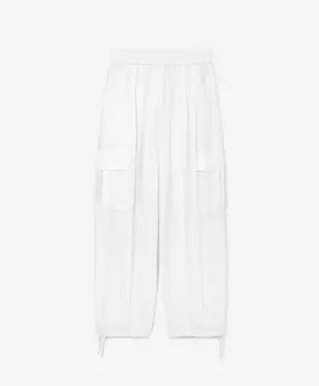 Брюки с карманами-карго белые GLVR (XL)