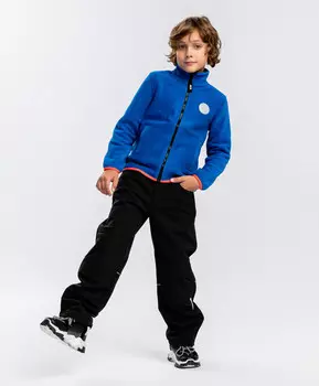 Брюки с поясом на резинке черные Button Blue (98)