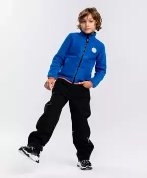 Брюки с поясом на резинке черные Button Blue (152)