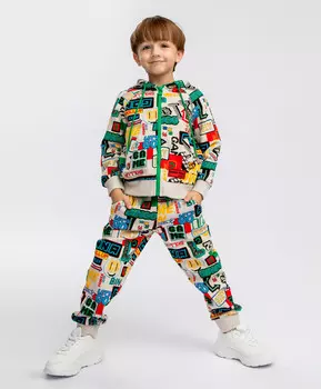 Брюки с принтом мультицвет Button Blue (98)