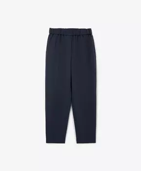 Брюки с высокой посадкой зауженные к низу c поясом на резинке синие GLVR (XL)