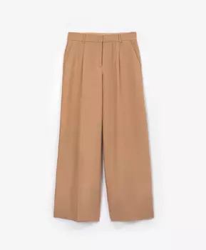 Брюки силуэта палаццо бежевые GLVR (XL)