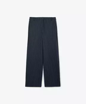 Брюки силуэта палаццо из джерси в полоску синие GLVR (XL)