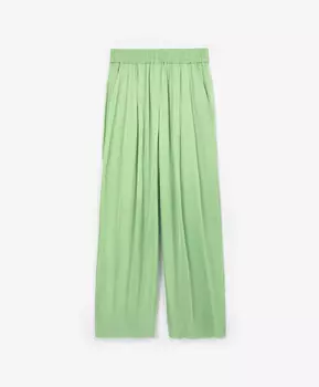Брюки силуэта палаццо салатовые GLVR (XL)