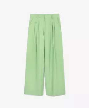 Брюки силуэта палаццо салатовые GLVR (XL)