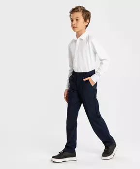 Брюки со стрелками для мальчика синие Button Blue (146)