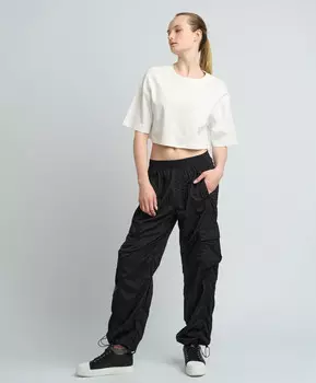 Брюки спортивные легкие из эластичной плащовки с пятью карманами для женщины черные Jumkey