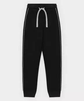 Брюки спортивные с манжетами черные Button Blue