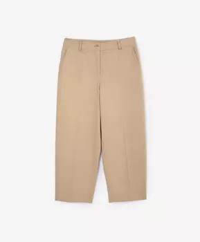 Брюки средней посадки из твила бежевые GLVR