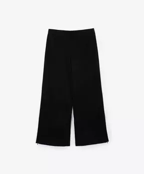 Брюки трикотажные средней посадки черные GLVR