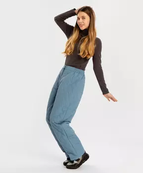 Брюки утепленные демисезонные стеганые синие для девочки Button Blue (134)