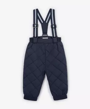 Брюки утепленные плащевые синие для мальчика Gulliver (68-46)