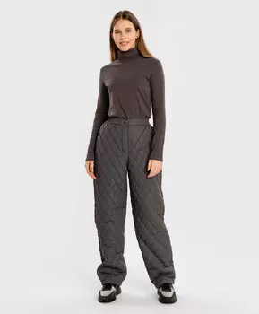 Брюки утепленные зимние стеганые серые для девочки Button Blue (134)