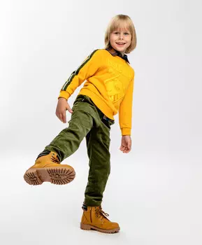 Брюки вельветовые цвета хаки Button Blue (98)