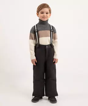 Брюки зимние утеплённые плащевые серые для мальчика Roberto Moretti