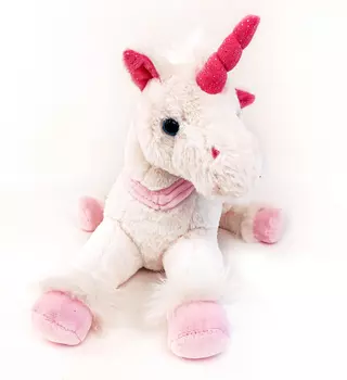 Button Blue Единорог лежачий белый, 36 см