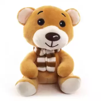 Button Blue мягкая игрушка Мишка в шарфике