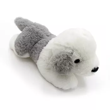 Button Blue мягкая игрушка Щенок бело-серый