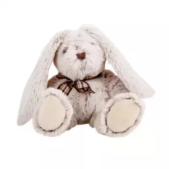 Button Blue мягкая игрушка Сидячий зайка