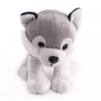 Button Blue мягкая игрушка Собака Хаски Грей