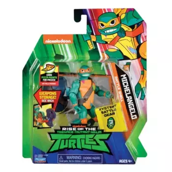 Черепашки Ниндзя Фигурка Микеланджело с боевым панцирем