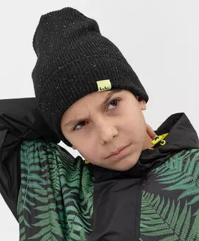 Черная шапка Button Blue