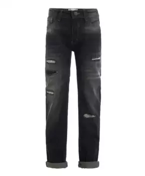 Черные джинсы с потертостями Button Blue (152)