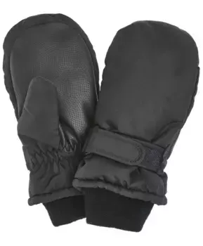 Черные плащевые варежки Button Blue (12)