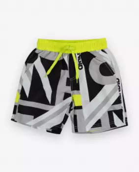 Черные плавательные шорты с принтом Gulliver