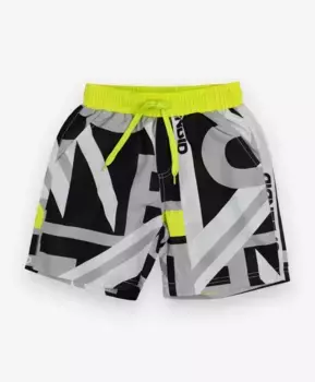 Черные плавательные шорты с принтом Gulliver (98-104)