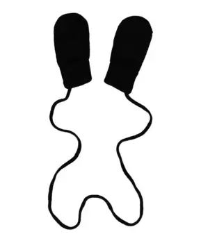 Черные вязаные варежки Gulliver (10)