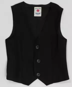 Черный классический жилет Button Blue (128)