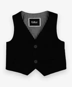 Черный нарядный жилет Gulliver (74)