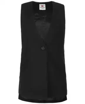 Черный удлиненный жилет Button Blue (146)