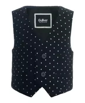 Черный жилет в горошек Gulliver (80)