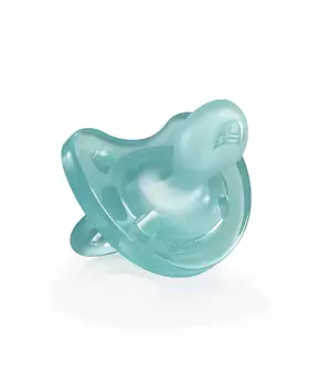 Chicco Physio Soft Пустышка силиконовая, цвет голубой