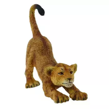Фигурка Львенок потягивающийся дикие животные