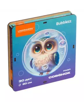 Деревянный пазл Bubblezz Совенок 30 деталей