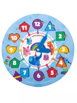 Деревяшки Часы-сортер