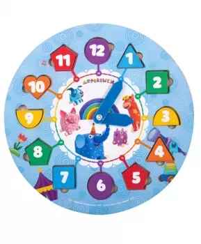 Деревяшки Часы-сортер