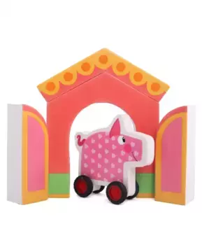 Конструктор Поросёнок Хрю с игрушкой-каталкой