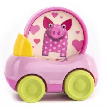 Машинка Поросёнок Хрю с кругом
