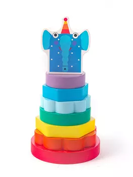 Деревяшки Пирамидка деревянная Слон Ду-Ду