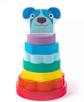 Пирамидка детская деревянная Собачка Гав Гав